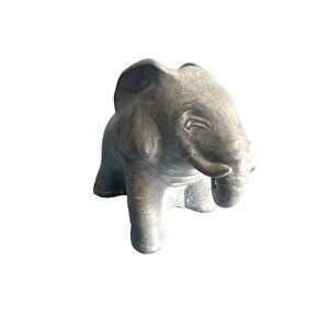 Isabel Bloom Sculpted Concrete Elephant Figurine Signed By Artist 5" X 6" USA Un
